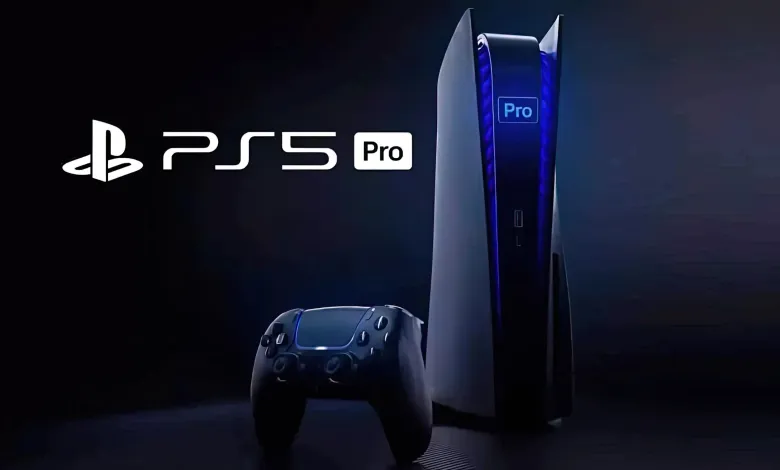 Imagem do suposto Ps5 Pro com controle ao lado